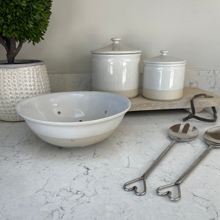 Two Tone Ceramic Kitchen Colander