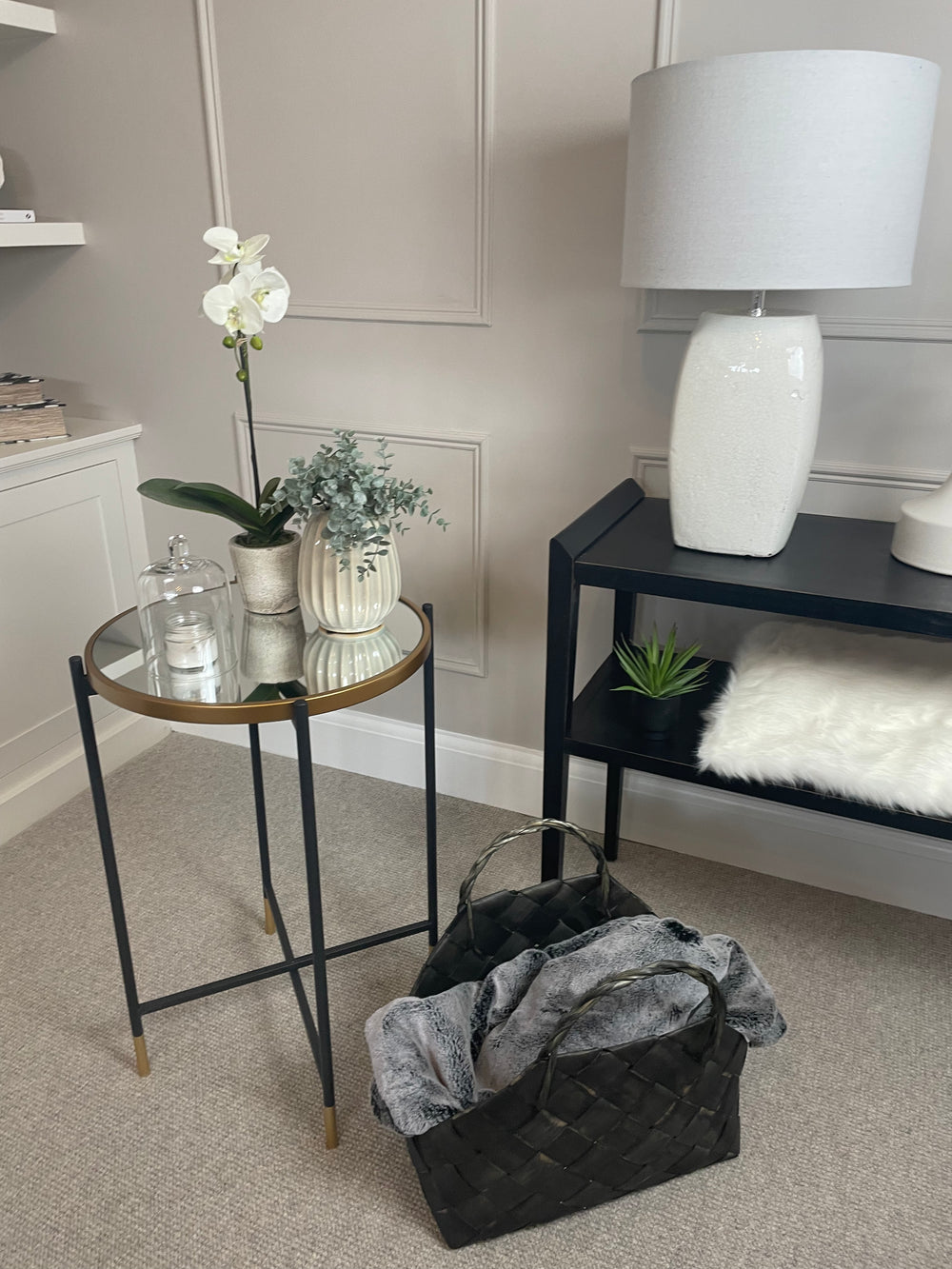 Diy mirror side table deals