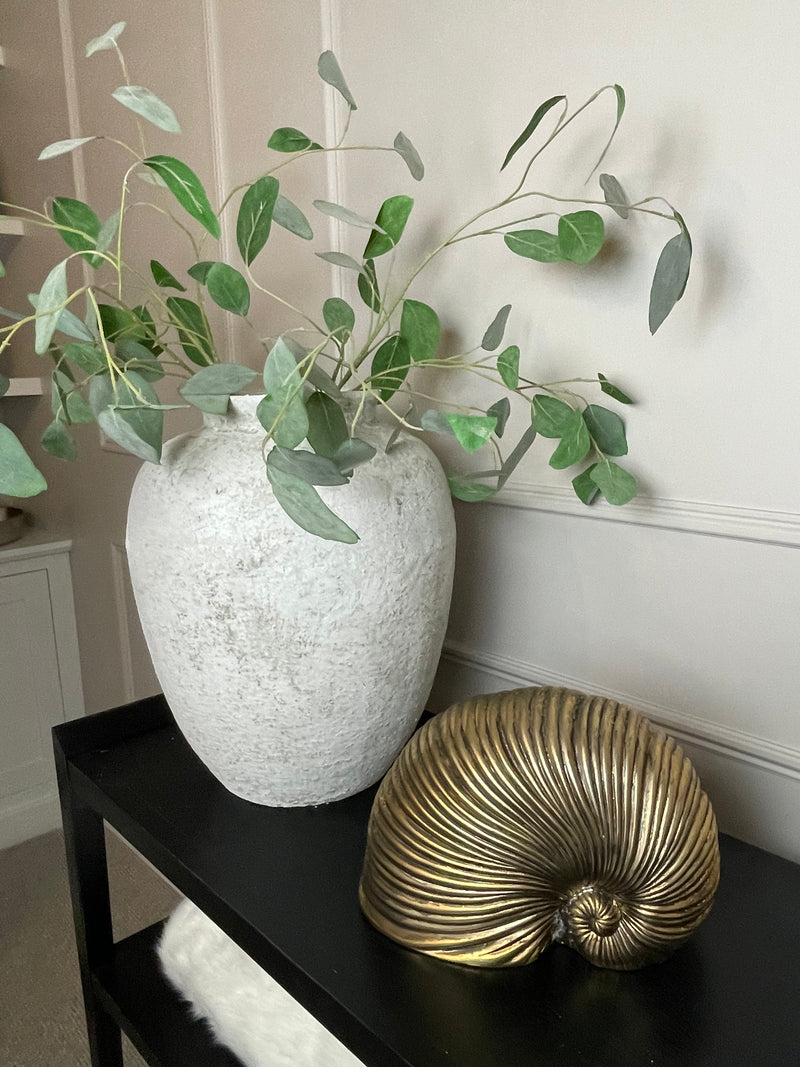 Gold sea snail shell ornament