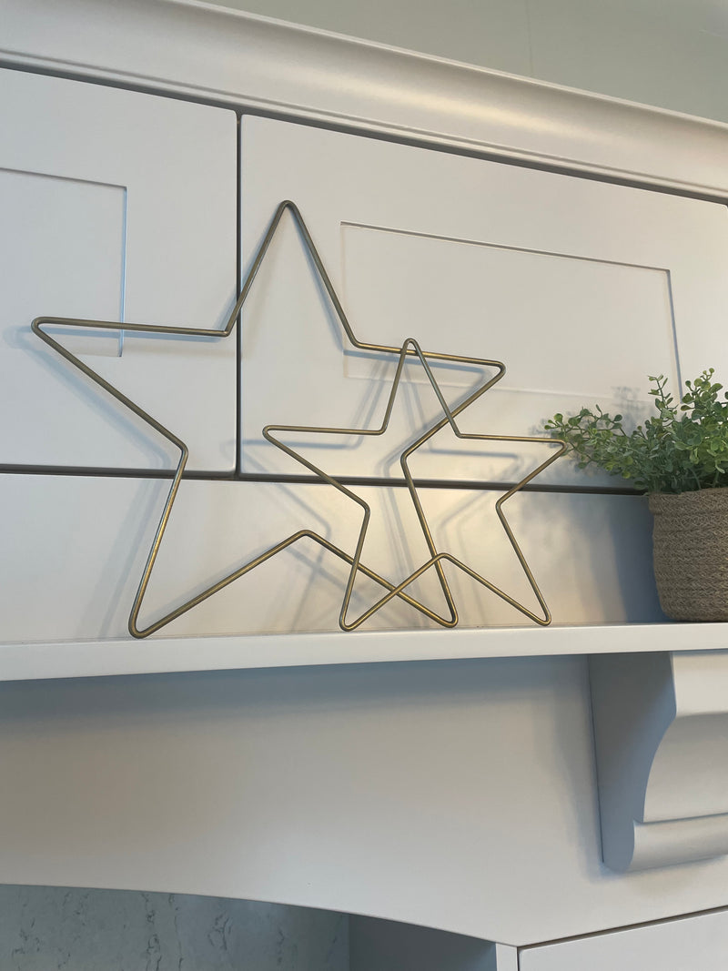 Brass bronze gold metal star 3 sizes