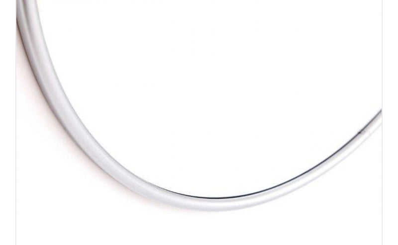 Silver round simple rim mirror 50cm