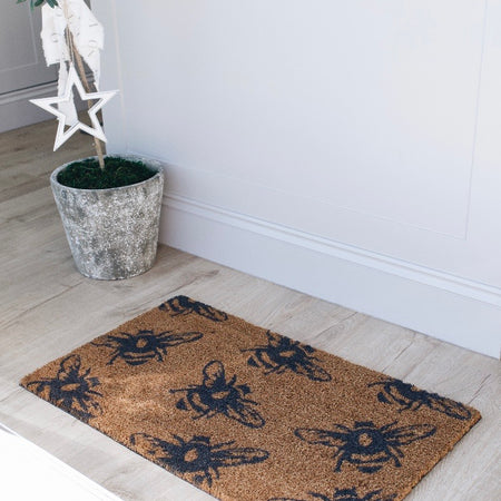 Buzzy Bees coir rug Doormat with rubber base
