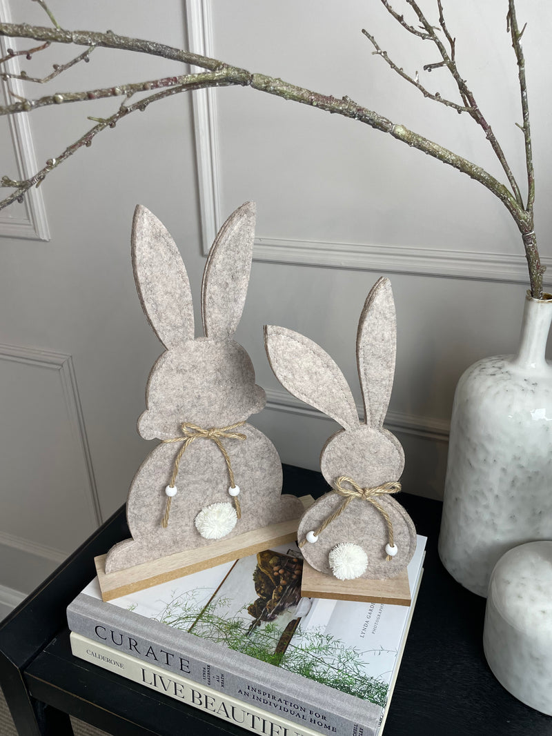 Easter Medium felt bunny rabbit on stand