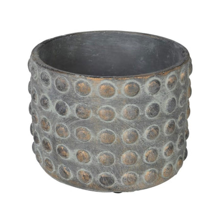 Gold bobble plant pot