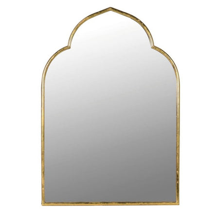 Gold Moroccan shaped mirror