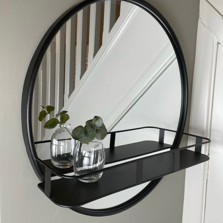 Store second black mirror shelf
