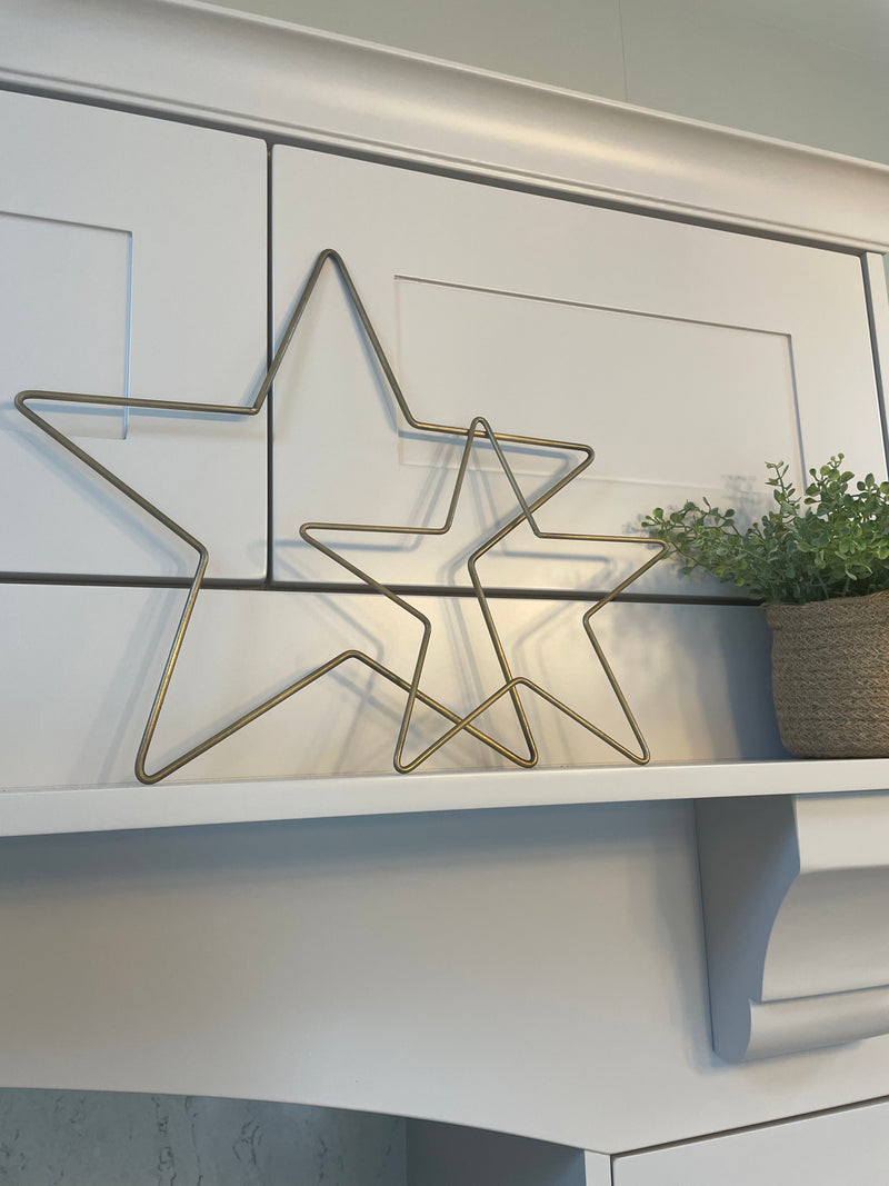 Brass bronze gold metal star 3 sizes