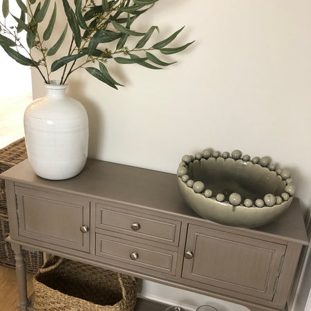 Grey Ceramic Bobble Bowl