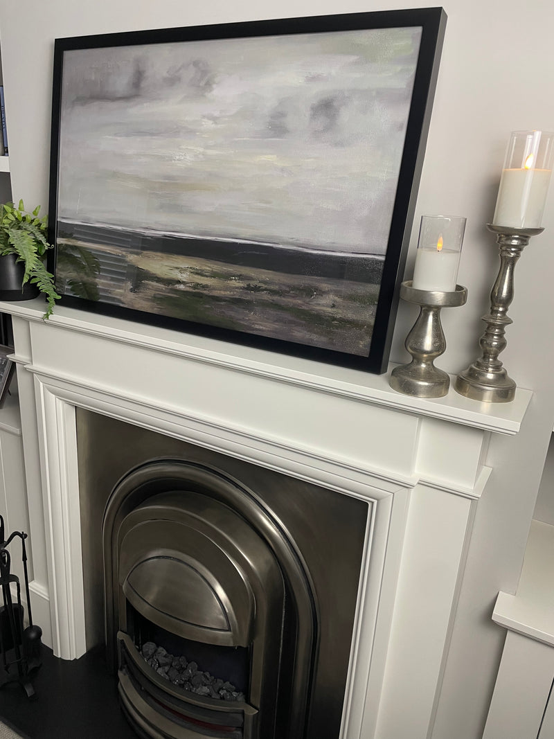 Cloudy scene landscape abstract framed picture