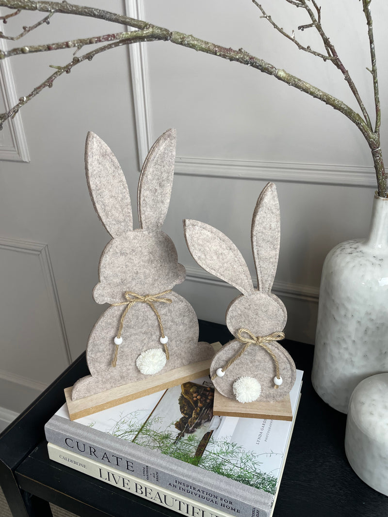 Easter Medium felt bunny rabbit on stand