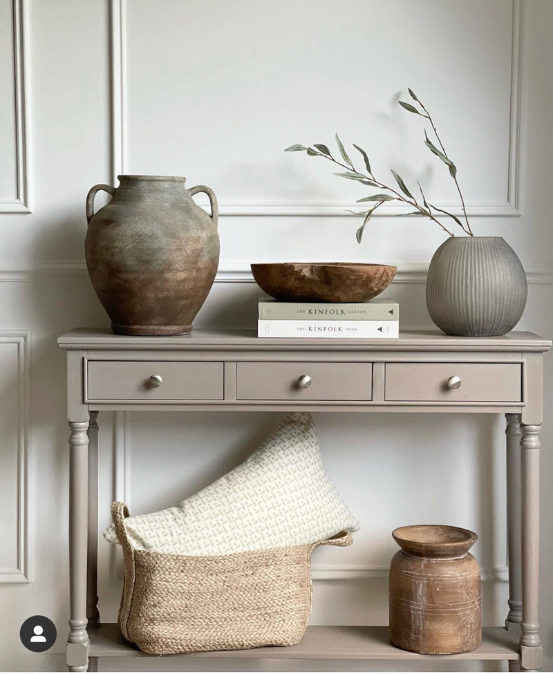 Narrow console sales table grey