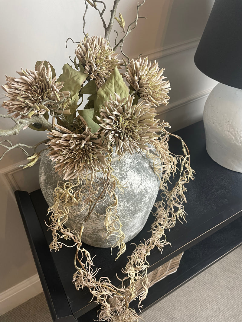 Faux Beige Spanish Moss Spray