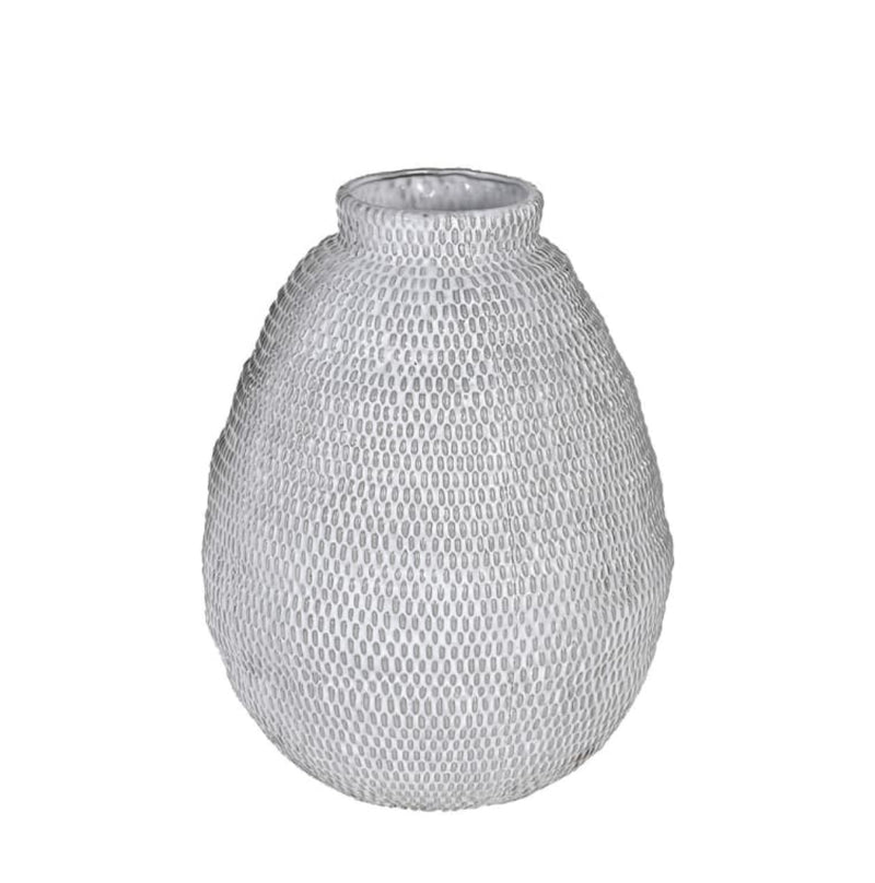 White woven textured vase