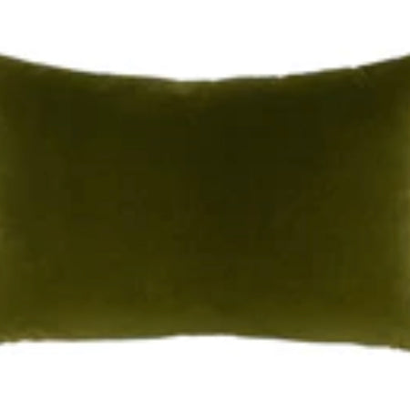 Olive Oblong velvet cushion 40x60