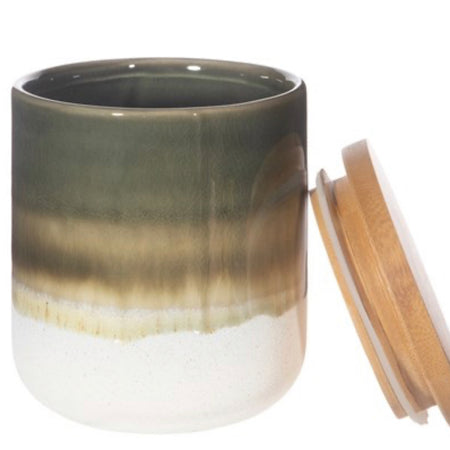 Mojave green lidded air tight lidded canister
