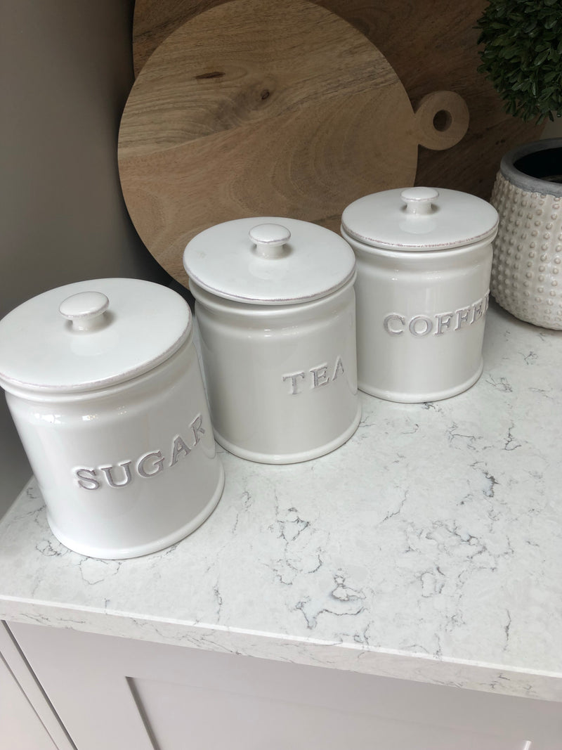 Set of Tea Coffee Sugar canister jars