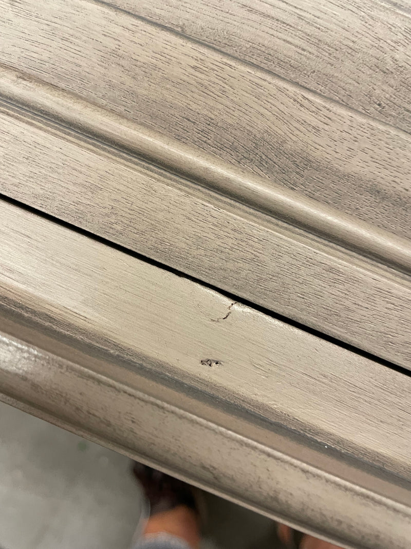 Taupe two drawer console