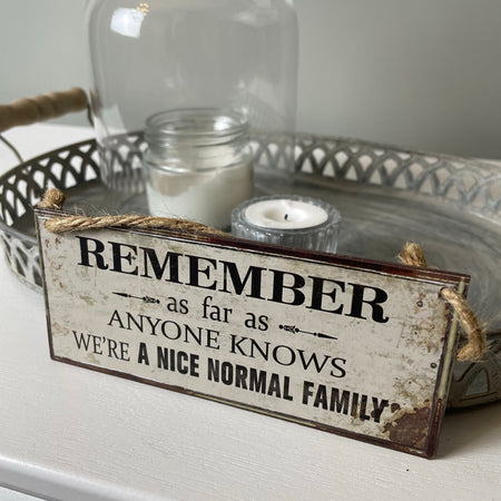 Nice Normal Family hanging Plaque