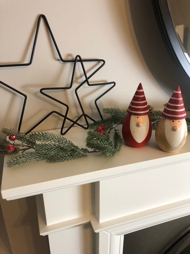 Black metal outline star 3 sizes