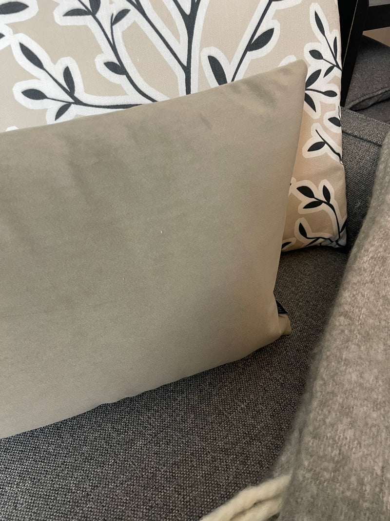 Sunningdale rectangular mink velvet cushion 30x50