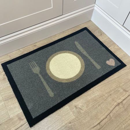 Howler and scratch teatime dog cat bowl washable mat rug