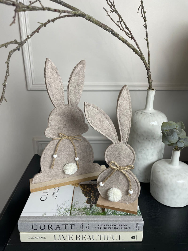 Easter Medium felt bunny rabbit on stand