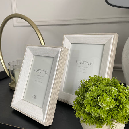 Chunky White Wash Photo Frame, 3 sizes