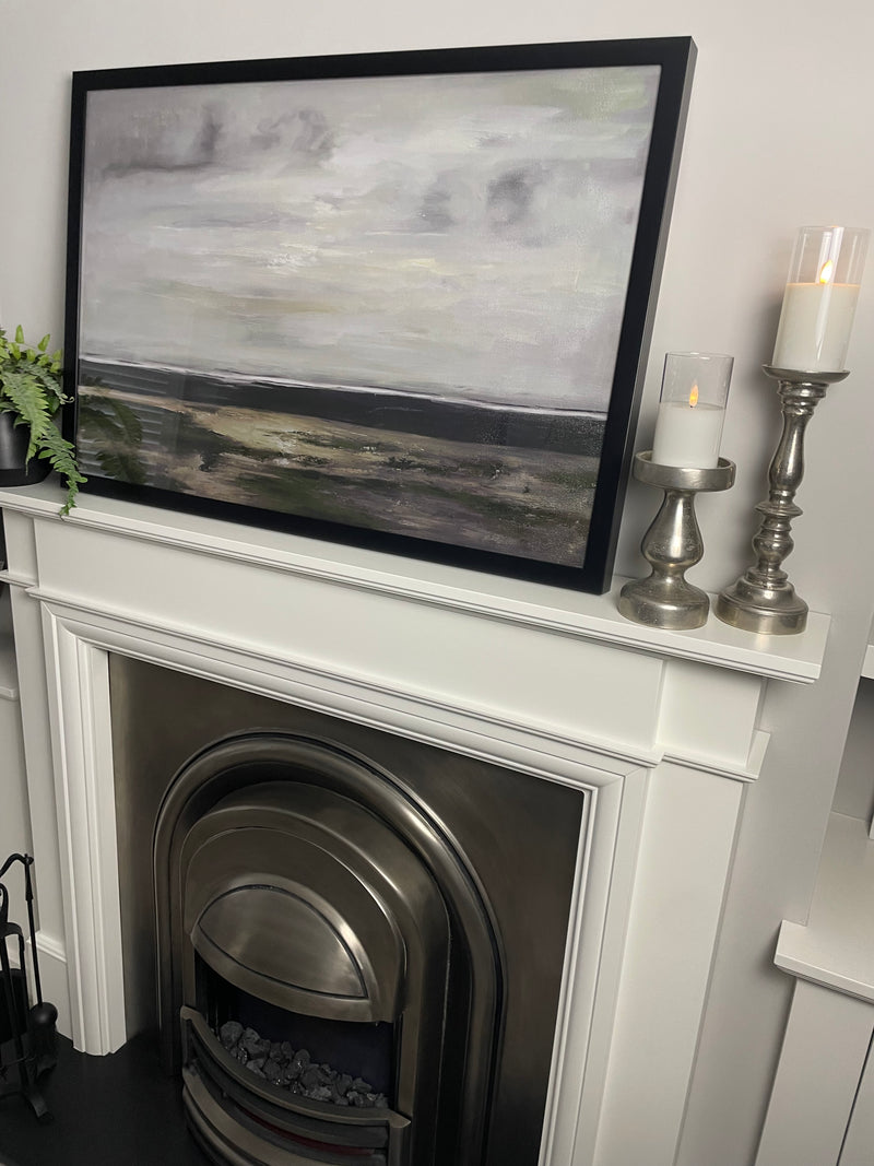 Cloudy scene landscape abstract framed picture