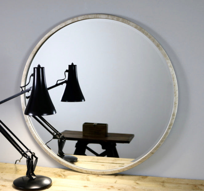 Round Simple champagne Silver mirror 80cm & 60cm