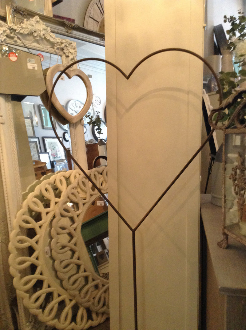 Large Metal Garden Heart Stake 135cm Tall