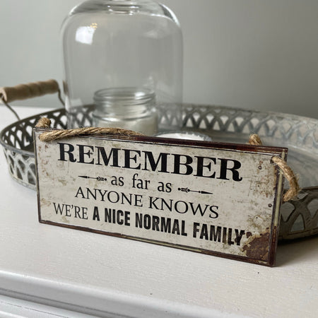 Nice Normal Family hanging Plaque