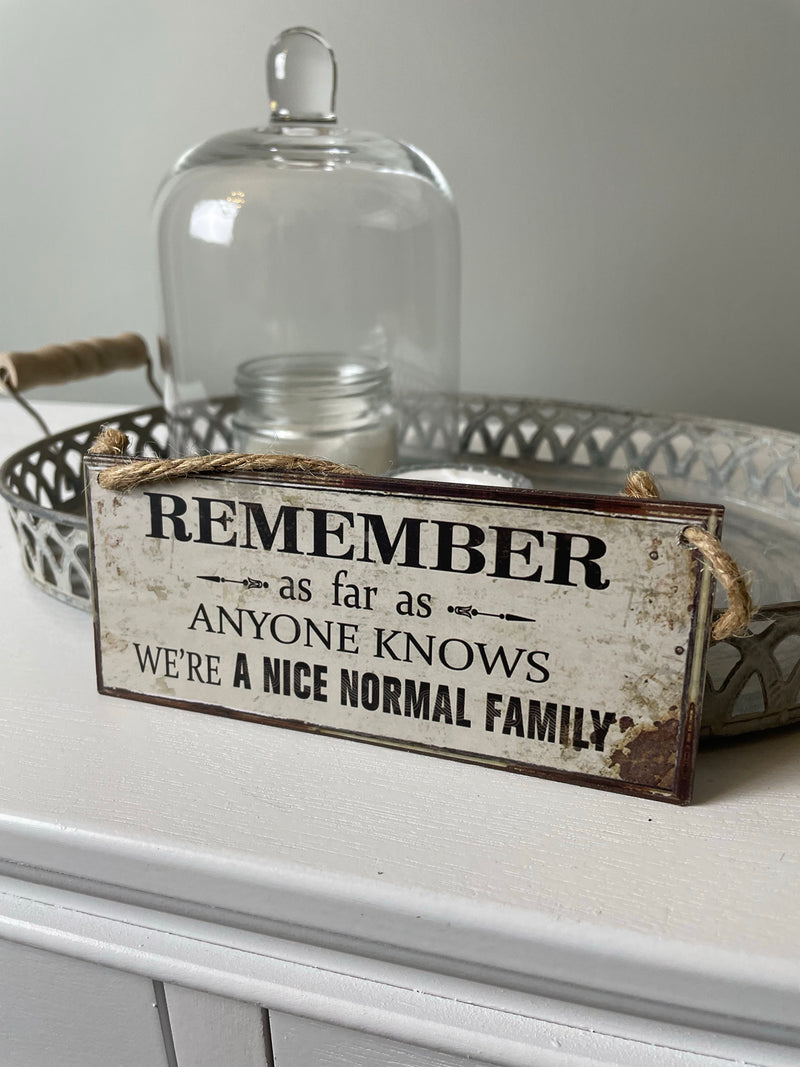 Nice Normal Family hanging Plaque