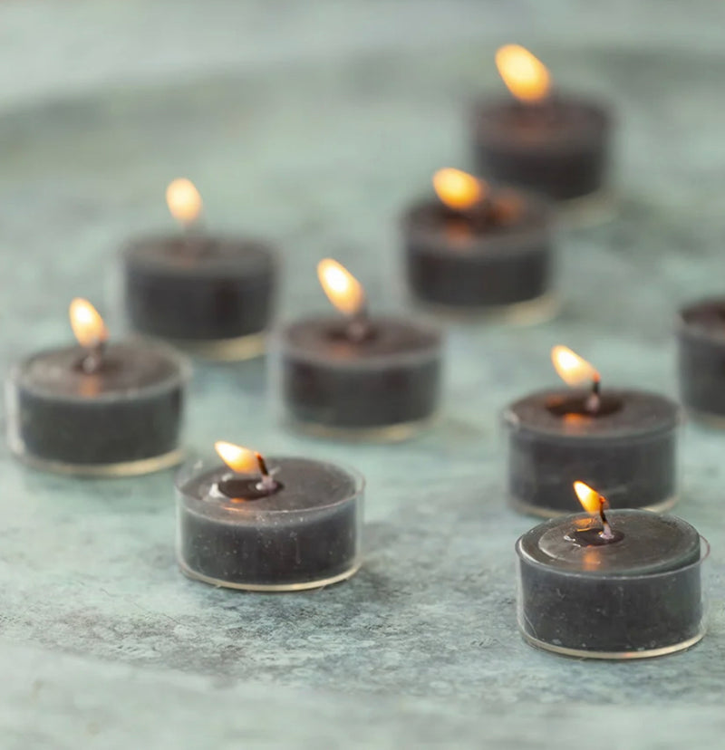 Dark grey rustic tealight individual