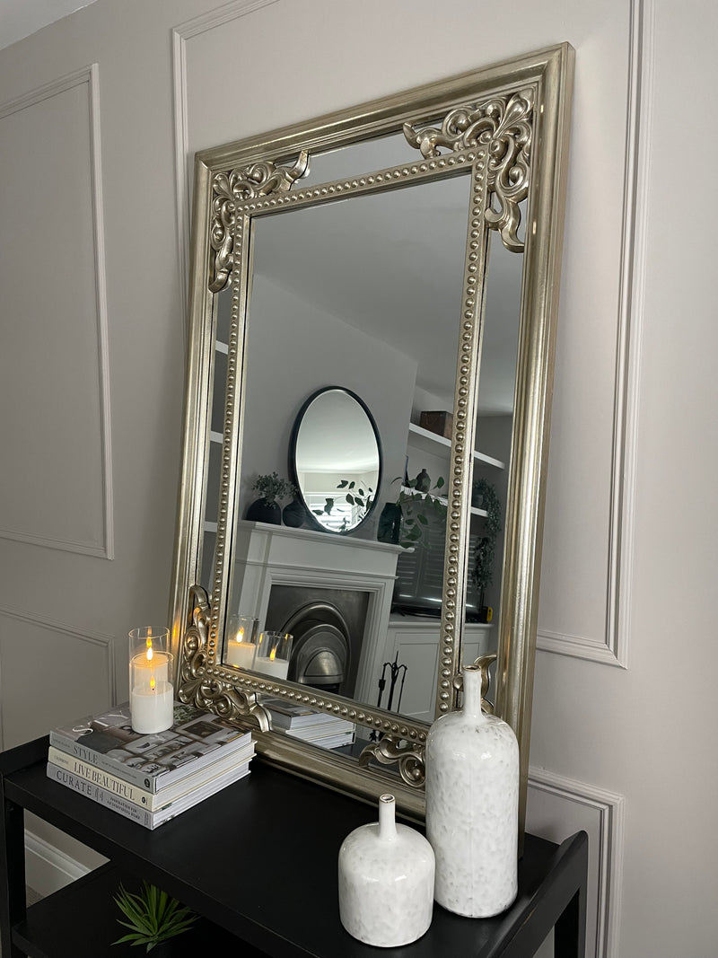 Fremont champagne silver decorative mirror 120x80