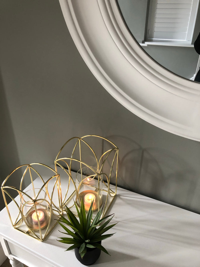 Store seconds Gold Metal Lantern medium