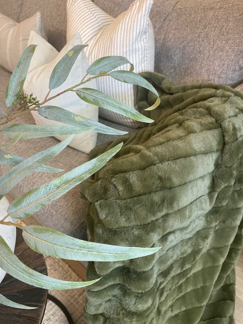 Green Willow seeded eucalyptus spray stem