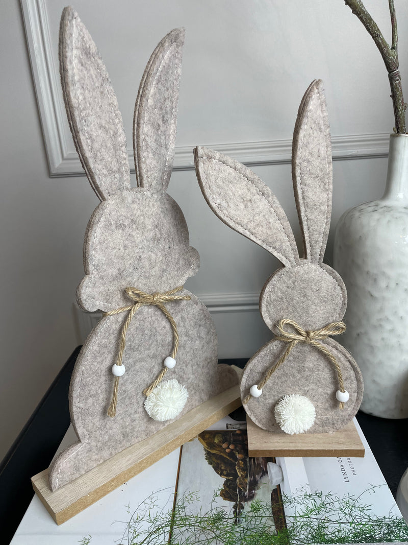 Easter Medium felt bunny rabbit on stand