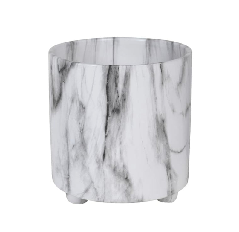 Large Chunky marble plant pot on feet