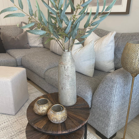 Green Willow seeded eucalyptus spray stem