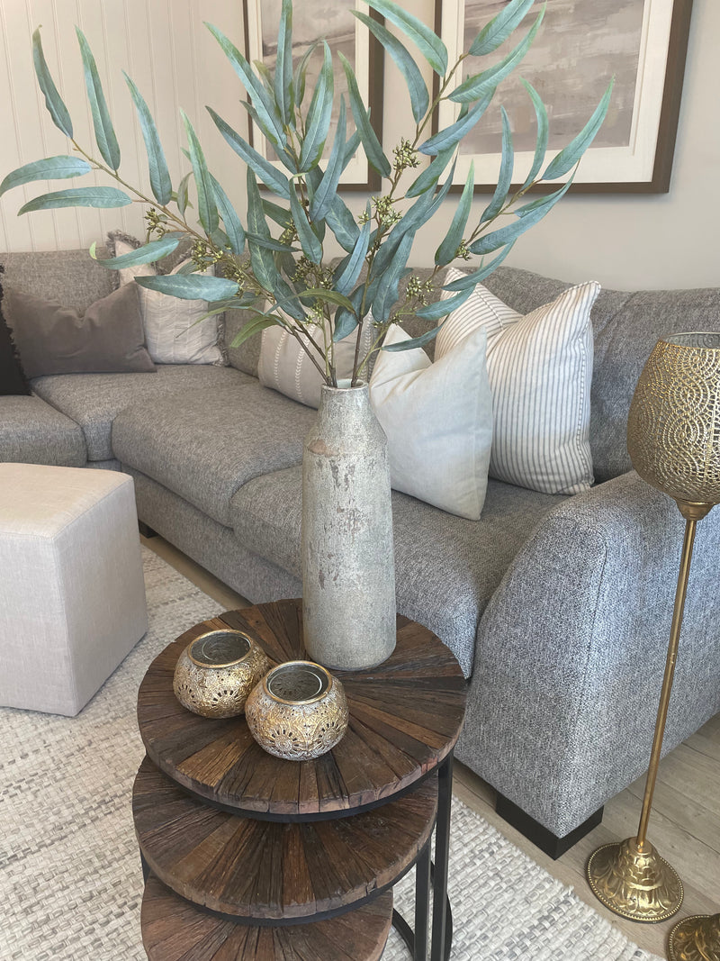 Green Willow seeded eucalyptus spray stem