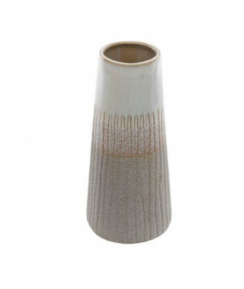 Natural grey sandstone two tone ombré vase