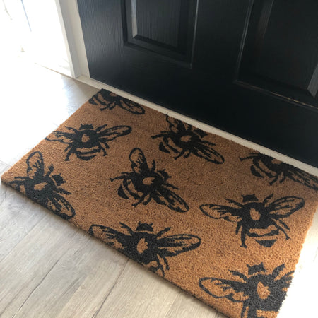 Buzzy Bees coir rug Doormat with rubber base