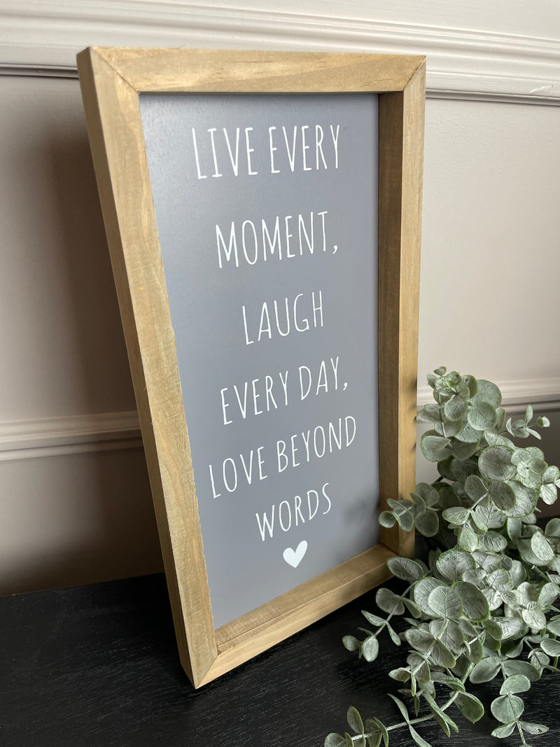 Love beyond words wooden sign