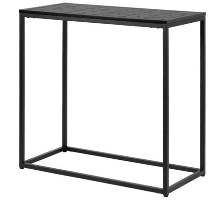 Black Metal Embossed Console Table