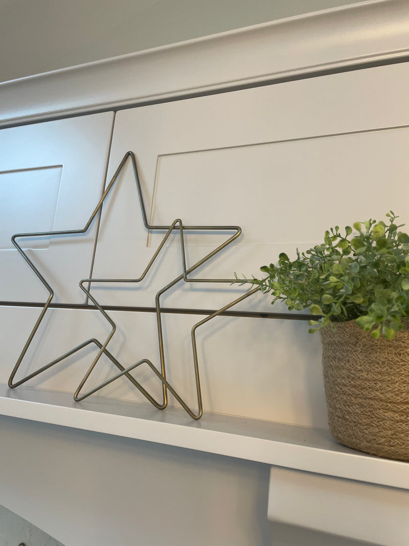 Brass bronze gold metal star 3 sizes