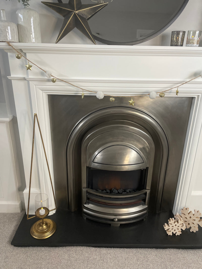 Tall simple gold metal tree candle holder 2 sizes
