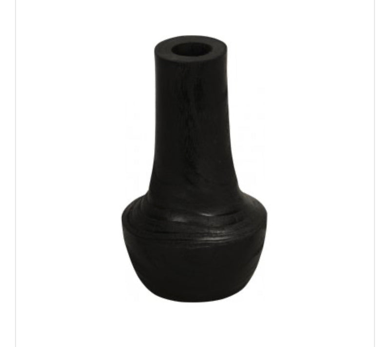 Medium wooden black vase