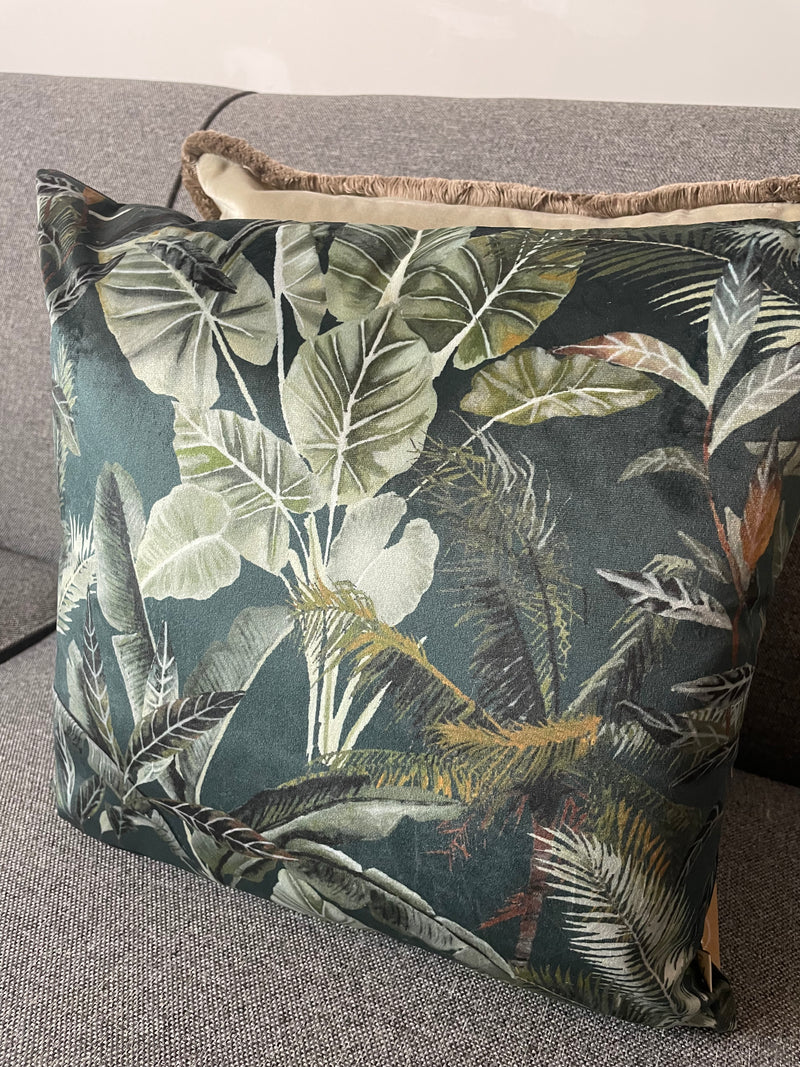 Kibale green tropical cushion