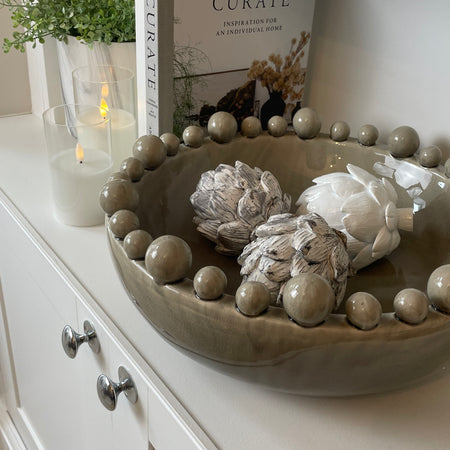 Grey Ceramic Bobble Bowl