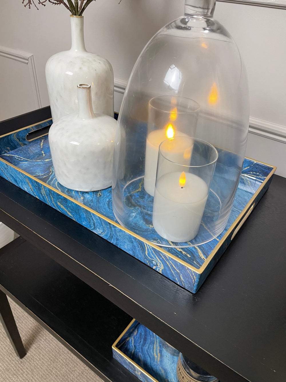 Blue tray online for coffee table